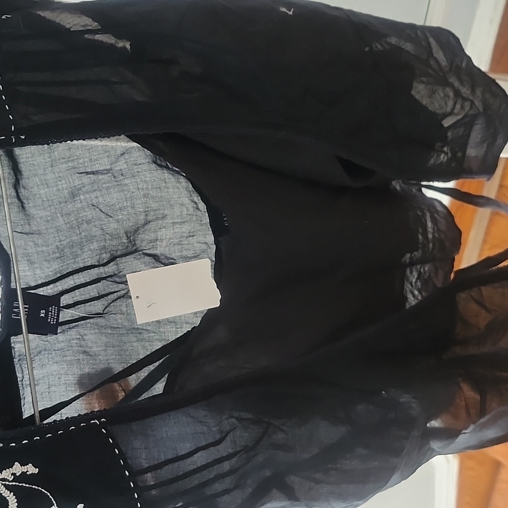 GAP Blue Sleeveless Crew Neck Blouse - Picture 9 of 10